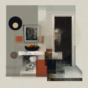 White Room with Fruit and an Abstract Painting