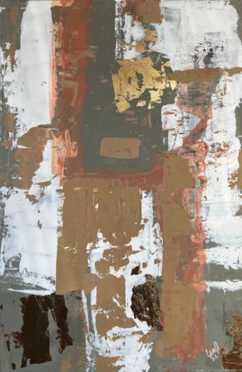 "Pale Abstract", this composition explores tension between structure and erosion.