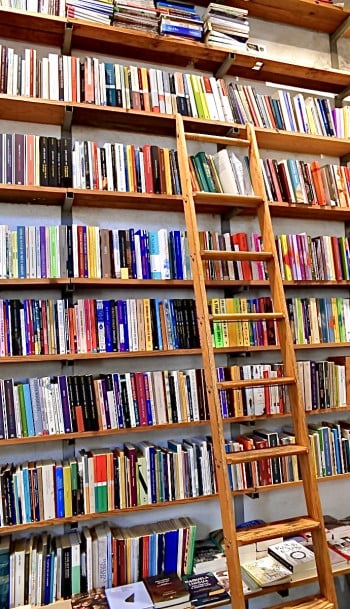 The Oldest and Largest Library in Lisbon, Ladder and Books