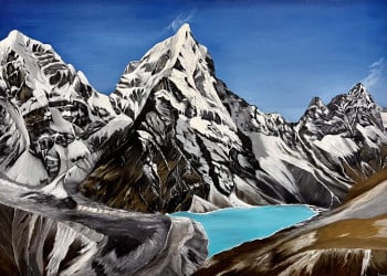 Lake Chola and Mount Cholatse