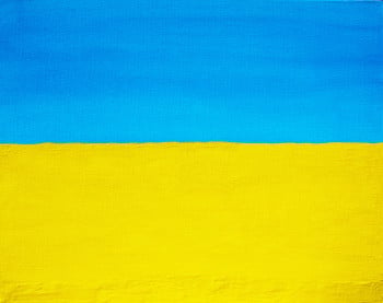 Flag of Ukraine or blue sky and yellow field