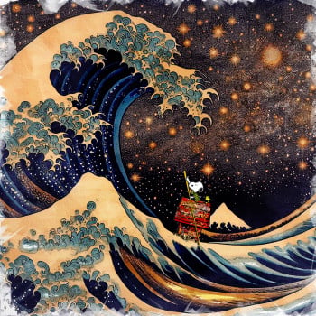 Snoopy : La Grande Vague de Kanagawa II
