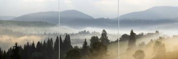 "Milky Rivers, Triptych, Panoramic"