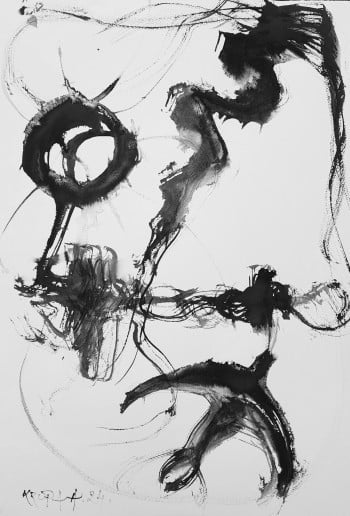 A contemporary revision of Haboku (破墨) and Hatsuboku (溌墨): In the heat of the day