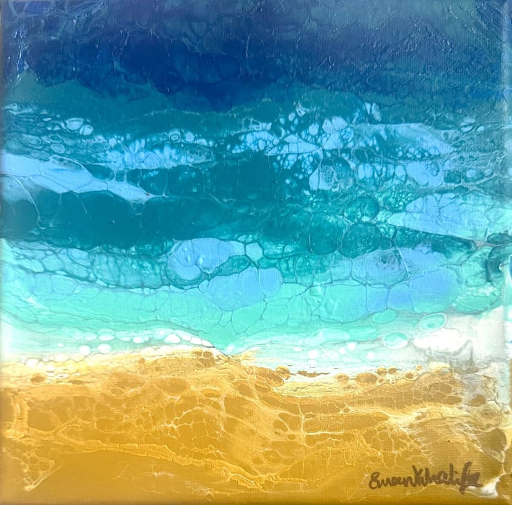 Mystic Sea | (turquoise & teal waves on golden sand)