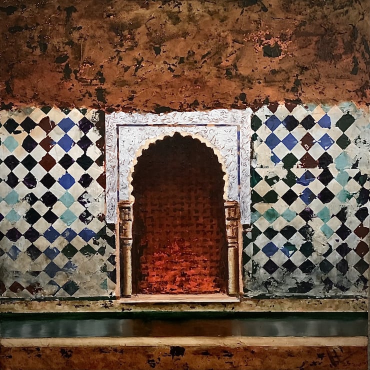 Hammam con hornacina en rojo